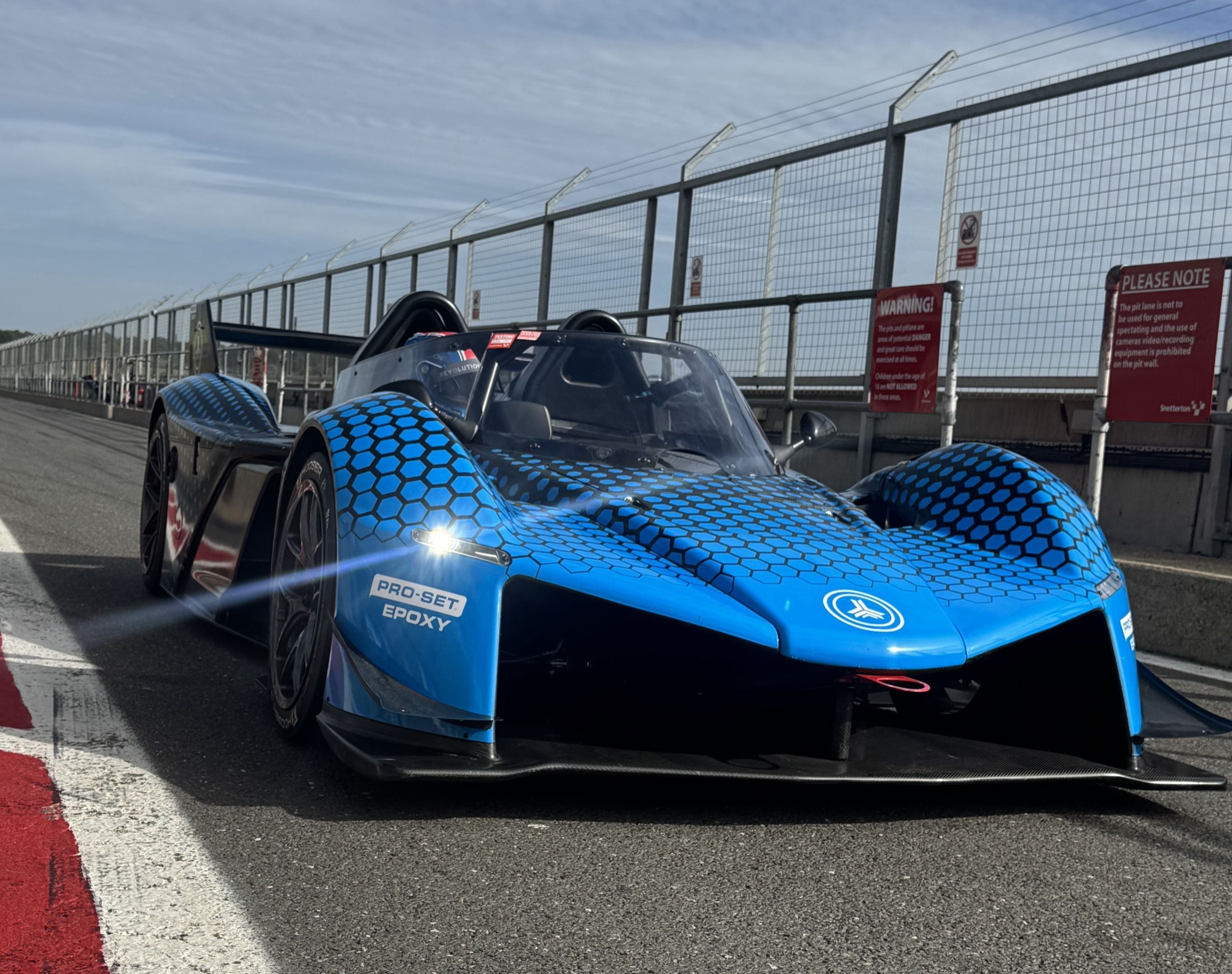 Revolution HyperSport in blue livery at the circuit